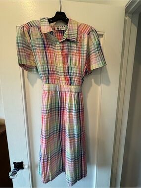 Oh Joy x The Odells Multicolor Plaid Cotton Dress